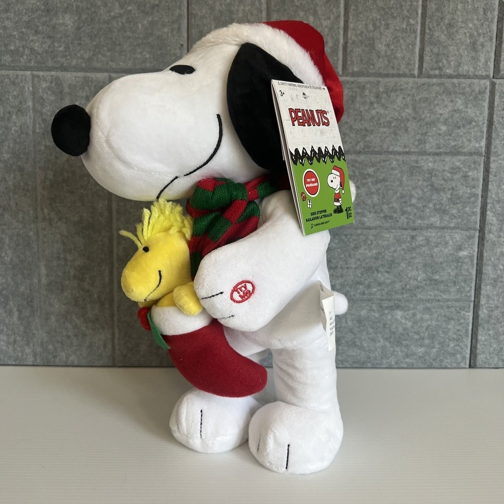 Peanuts Side Stepper Linus And Lucy Animated Musical Plush Figure 12 in NWT